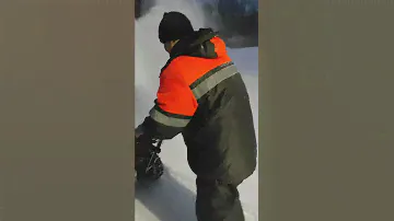 Наш школьный зверёк для уборки снега.