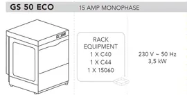 МАШИНА ПОСУДОМОЕЧНАЯ DIHR GS 50 ECO+DDE+PS