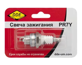 Свеча зажигания DDE - PR7Y (Champion RCJ7, Bosch WR11EO, NGK BR2LM) бензопилы, триммеры, мотобуры свыше 30 куб.см.